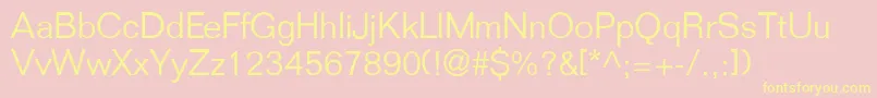 FoldmdrnlgtdbNormal Font – Yellow Fonts on Pink Background