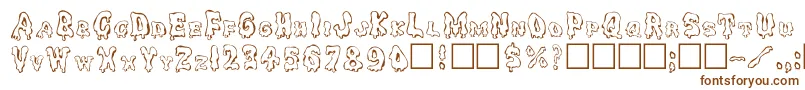 Шрифт Ghouly – коричневые шрифты на белом фоне
