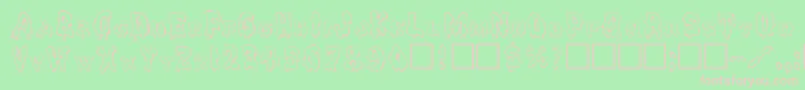 Ghouly Font – Pink Fonts on Green Background