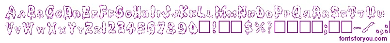 Ghouly Font – Purple Fonts on White Background