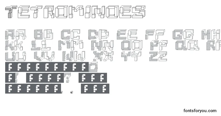 Fuente Tetrominoes - alfabeto, números, caracteres especiales
