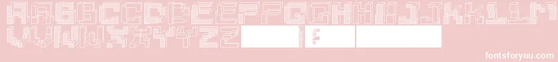 Tetrominoes Font – White Fonts on Pink Background