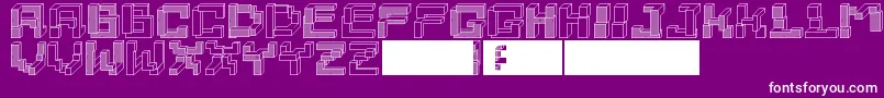 Tetrominoes Font – White Fonts on Purple Background