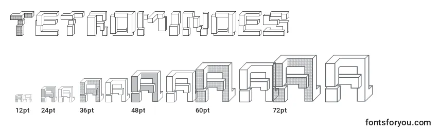 Tetrominoes Font Sizes