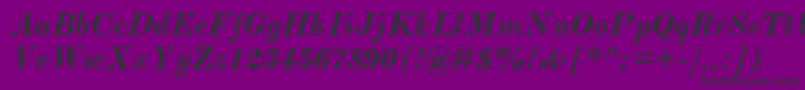 ModernmtstdBolditalic Font – Black Fonts on Purple Background