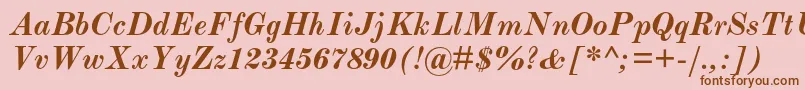 En savoir plus sur la police ModernmtstdBolditalic Police ModernmtstdBolditalic – polices brunes sur fond rose