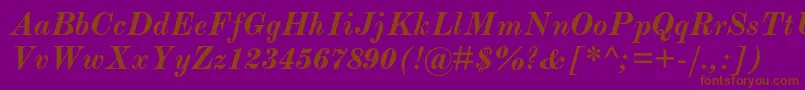 ModernmtstdBolditalic Font – Brown Fonts on Purple Background
