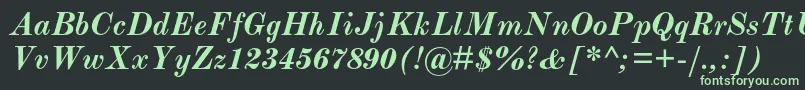 More about ModernmtstdBolditalic Font ModernmtstdBolditalic Font – Green Fonts on Black Background