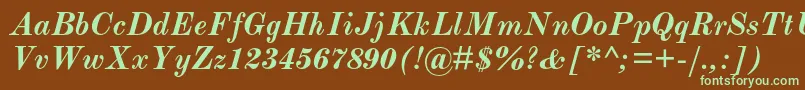 More about ModernmtstdBolditalic Font ModernmtstdBolditalic Font – Green Fonts on Brown Background