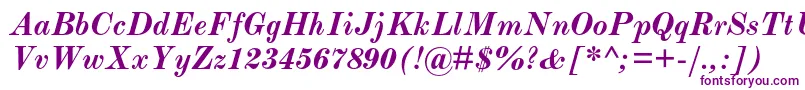 ModernmtstdBolditalic Font – Purple Fonts on White Background