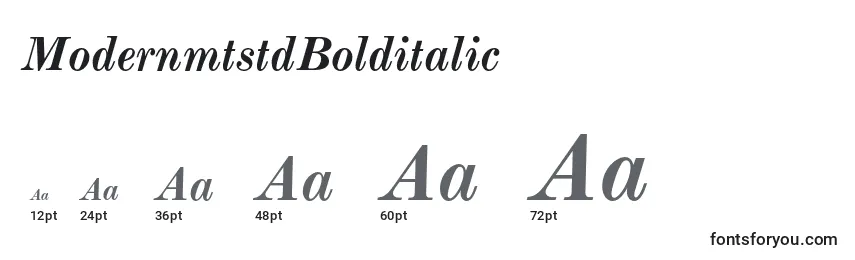 ModernmtstdBolditalic Font Sizes