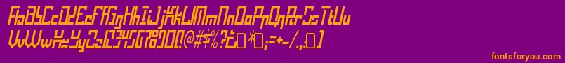 OperationalamplifierRegular Font – Orange Fonts on Purple Background