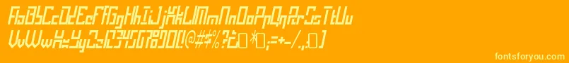 OperationalamplifierRegular Font – Yellow Fonts on Orange Background