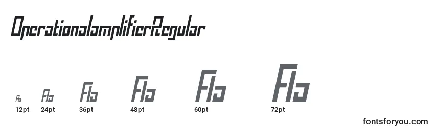 Größen der Schriftart OperationalamplifierRegular