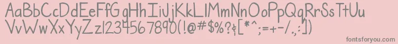 DjbTheTeacherFont Font – Gray Fonts on Pink Background