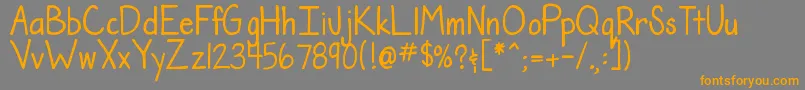 DjbTheTeacherFont Font – Orange Fonts on Gray Background