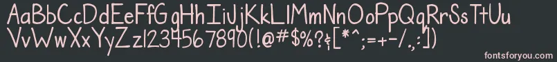 DjbTheTeacherFont Font – Pink Fonts on Black Background