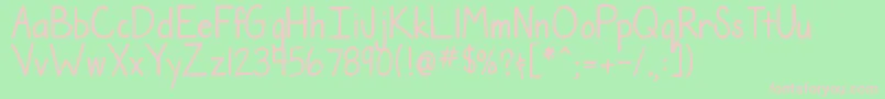 Police DjbTheTeacherFont – polices roses sur fond vert