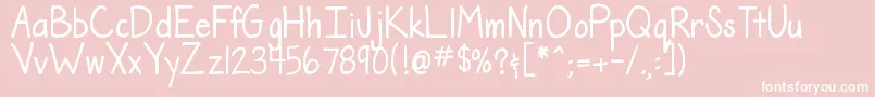 DjbTheTeacherFont Font – White Fonts on Pink Background