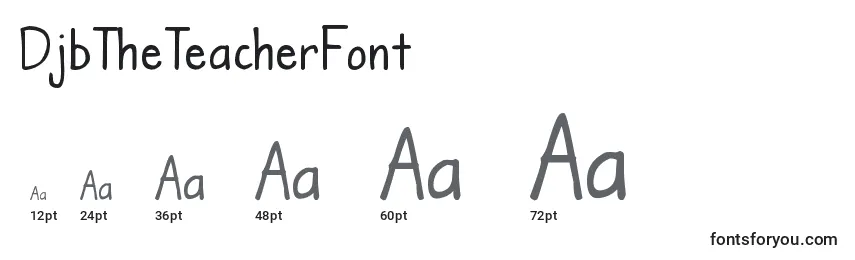 DjbTheTeacherFont Font Sizes