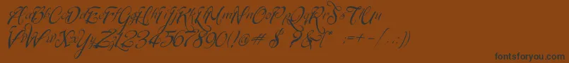 SignaritaChloe Font – Black Fonts on Brown Background