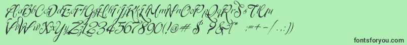 SignaritaChloe Font – Black Fonts on Green Background