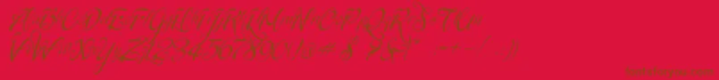 fuente SignaritaChloe – Fuentes Marrones Sobre Fondo Rojo