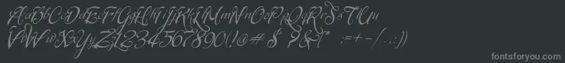 SignaritaChloe Font – Gray Fonts on Black Background