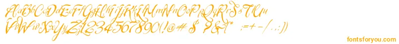 SignaritaChloe-Schriftart – Orangefarbene Schriften