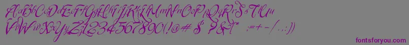 SignaritaChloe Font – Purple Fonts on Gray Background