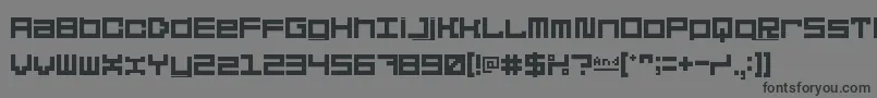Czcionka 5didgitSolid – czarne czcionki na szarym tle