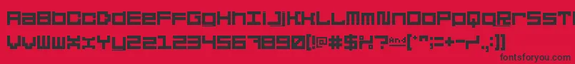 5didgitSolid Font – Black Fonts on Red Background