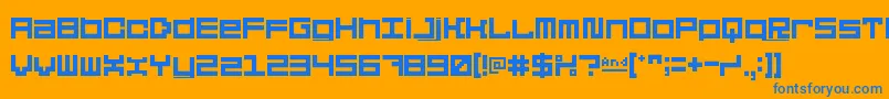 5didgitSolid Font – Blue Fonts on Orange Background