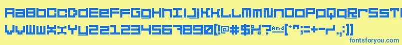 5didgitSolid Font – Blue Fonts on Yellow Background