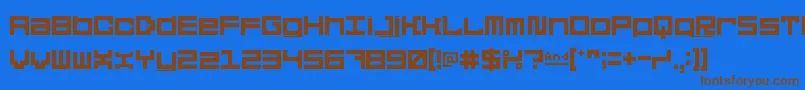 5didgitSolid Font – Brown Fonts on Blue Background