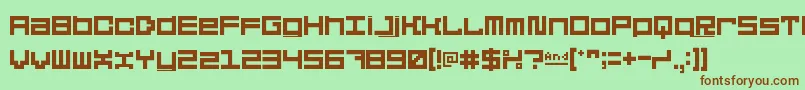 Шрифт 5didgitSolid – коричневые шрифты на зелёном фоне