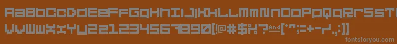 Шрифт 5didgitSolid – серые шрифты на коричневом фоне