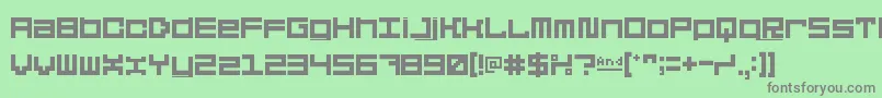 5didgitSolid Font – Gray Fonts on Green Background