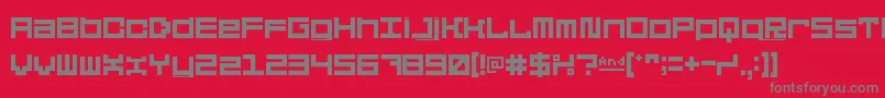Fonte 5didgitSolid – fontes cinzas em um fundo vermelho