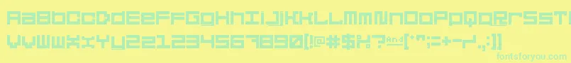 5didgitSolid Font – Green Fonts on Yellow Background