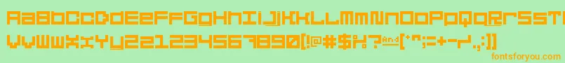 5didgitSolid Font – Orange Fonts on Green Background