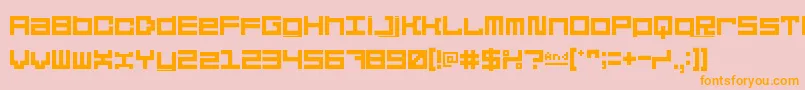 5didgitSolid Font – Orange Fonts on Pink Background
