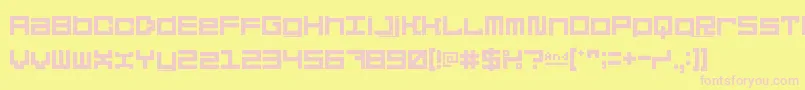 5didgitSolid Font – Pink Fonts on Yellow Background