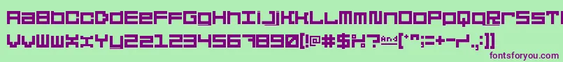 Шрифт 5didgitSolid – фиолетовые шрифты на зелёном фоне