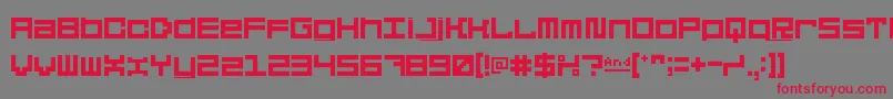 5didgitSolid Font – Red Fonts on Gray Background