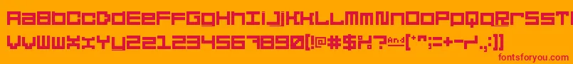 Шрифт 5didgitSolid – красные шрифты на оранжевом фоне