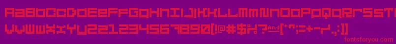 5didgitSolid Font – Red Fonts on Purple Background