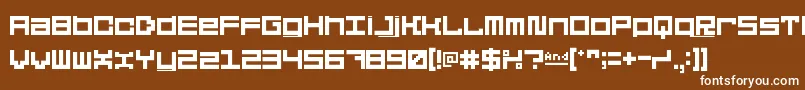 フォント5didgitSolid – 茶色の背景に白い文字