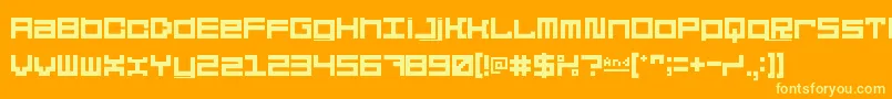 5didgitSolid Font – Yellow Fonts on Orange Background