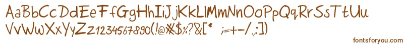 Rutmerhand Font – Brown Fonts on White Background